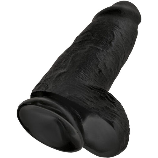 Dildo Realista King Cock Gordinho 23 cm Preto