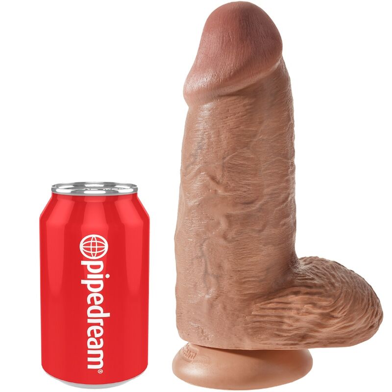 Dildo Realista Pênis Gordinho 23 CM Caramelo