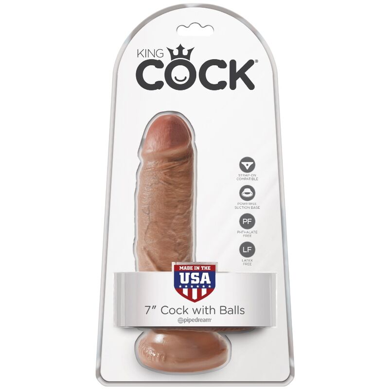 Dildo Realístico com Bolas 13.2 cm Caramelo
