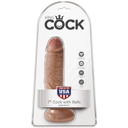 Dildo Realístico com Bolas 13.2 cm Caramelo