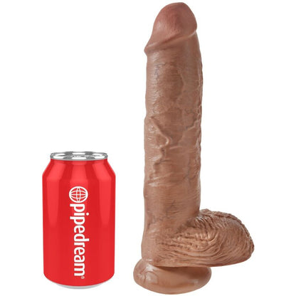 Dildo Realístico com Bolas 19.8 cm Caramelo