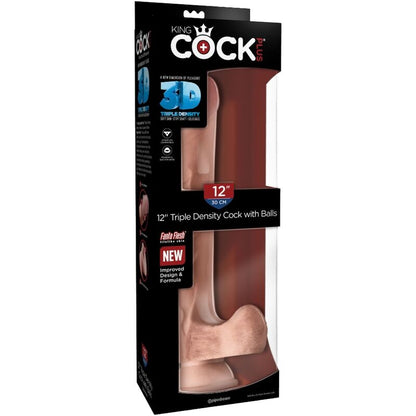 Dildo Realístico com Bolas 3D 24.8 cm Luz