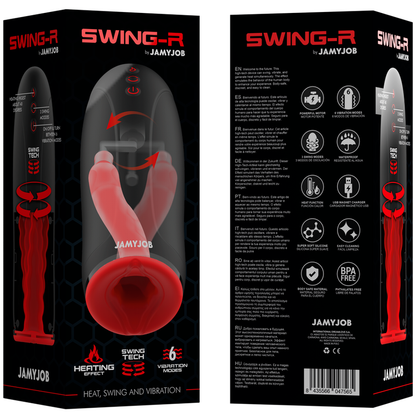 Masturbador Masculino JAMYJOB SWING-R com aquecimento e vibração.