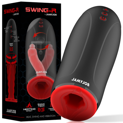 Masturbador Masculino JAMYJOB SWING-R com aquecimento e vibração.