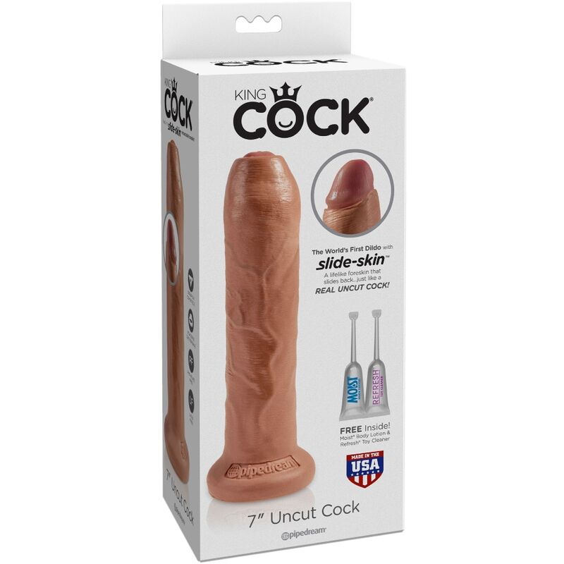 Dildo Realístico Sem Cortes 17.8 cm Caramelo