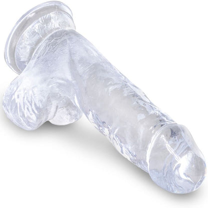 Dildo Realístico Clear com Bolas 10.1 cm Transparente