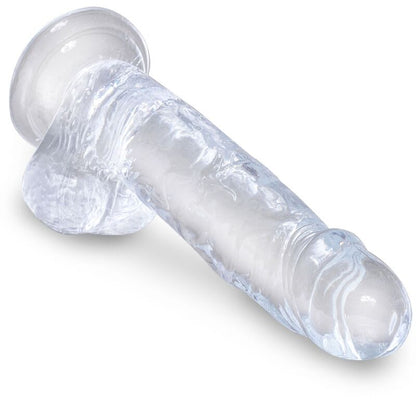 Pénis Realista Transparente com Bolas, 15.2 cm