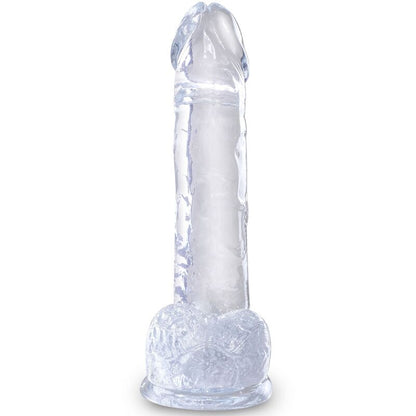 Pénis Realista Transparente com Bolas, 15.2 cm
