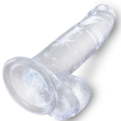 Pénis Realista Transparente com Bolas, 15.2 cm