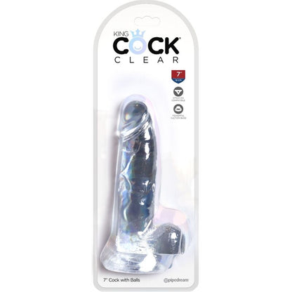 Pénis Realista Transparente com Bolas, 15.2 cm