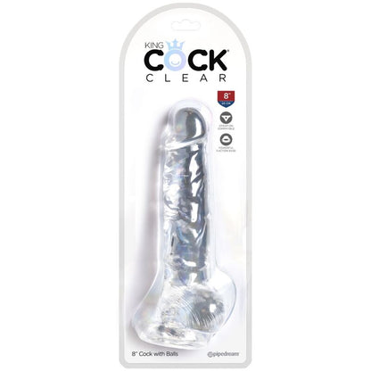 Pênis Realístico Clear com Bolas 16.5 cm Transparente