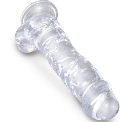 Pênis Realístico Clear com Bolas 16.5 cm Transparente