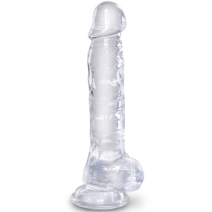 Pênis Realístico Clear com Bolas 16.5 cm Transparente