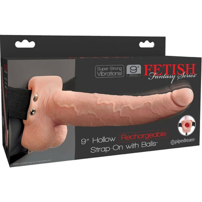 Arnês vibrador realista FETISH FANTASY SERIES com bolas recarregáveis