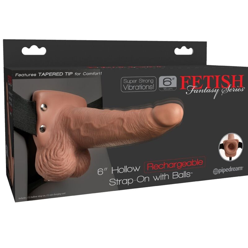 Close-up do Arnês com Vibrador Realista Recarregável 15cm FETISH FANTASY SERIES, mostrando os seus detalhes e características.
