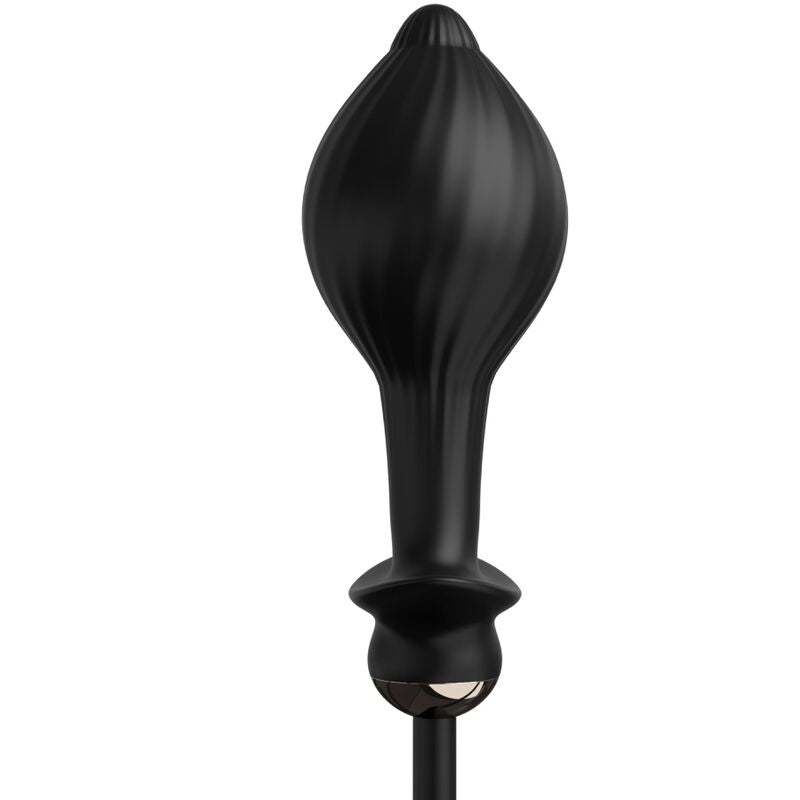 Close-up of the Anal Fantasy Elite Collection Plug Vibratório Inflável Auto-Throb showing its texture and features.