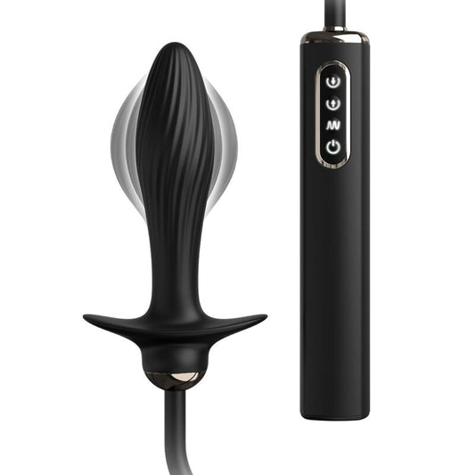 Close-up of the Anal Fantasy Elite Collection Plug Vibratório Inflável Auto-Throb showing its texture and features.