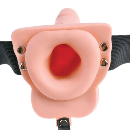 Arnês Fetish Fantasy Series com pénis realista de 15cm, vibrador recarregável e controle remoto.