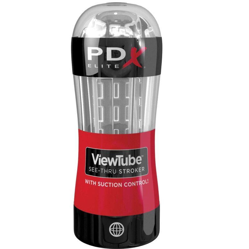 Masturbador ViewTube See-Thru com Controlo de Sucção Clara