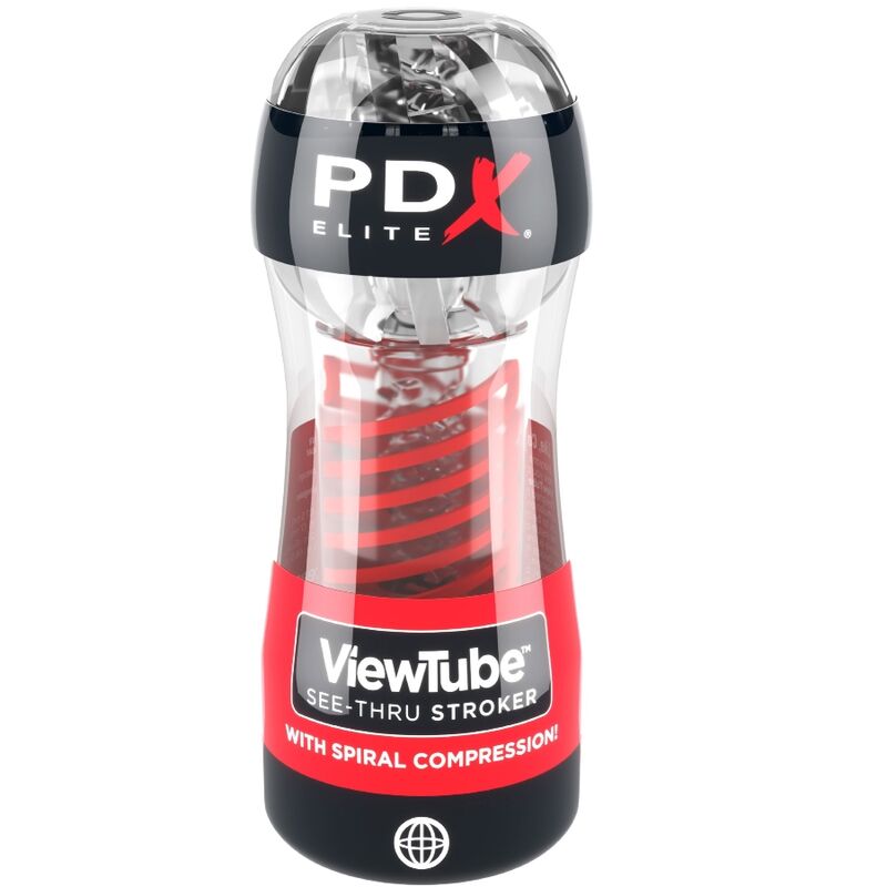 Masturbador Masculino ViewTube 2 See-Thru Espiral Transparente