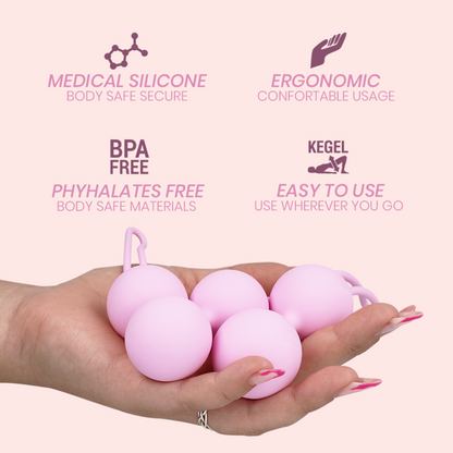 Conjunto de treinadores de assoalho pélvico INTIMICHIC Pelvis Health II - 3 Peças para exercícios de Kegel.
