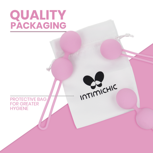 Conjunto de treinadores de assoalho pélvico INTIMICHIC Pelvis Health II - 3 Peças para exercícios de Kegel.