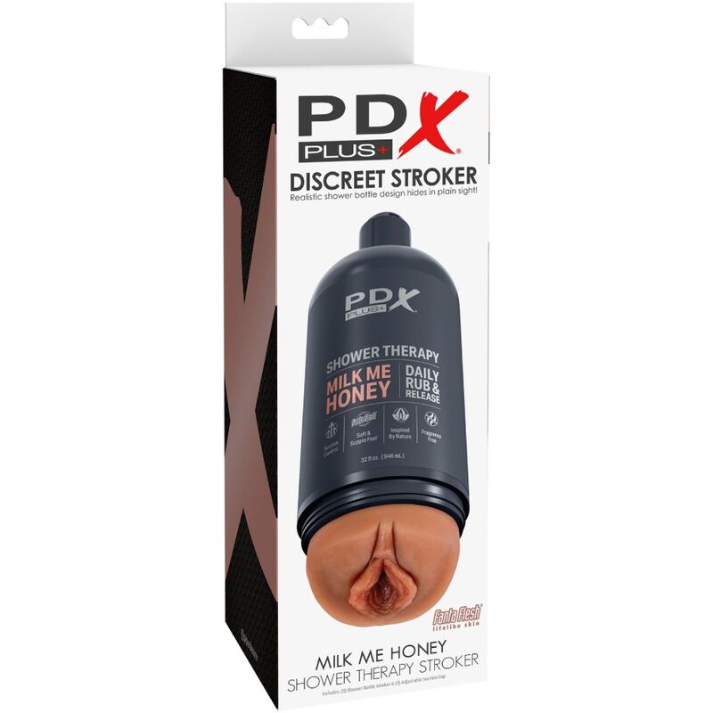 Masturbador Masculino Stroker Discreto com Design de Garrafa Milk Me Honey Candy Shampoo