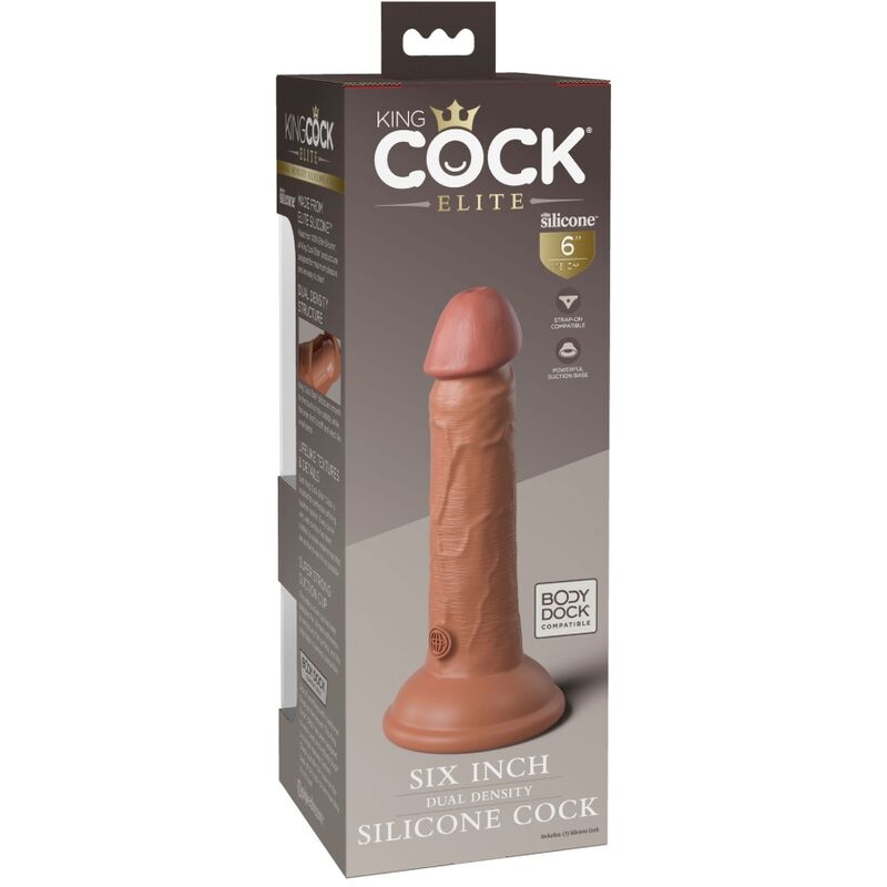 Dildo Realista de Silicone Elite 15.2 cm Caramelo