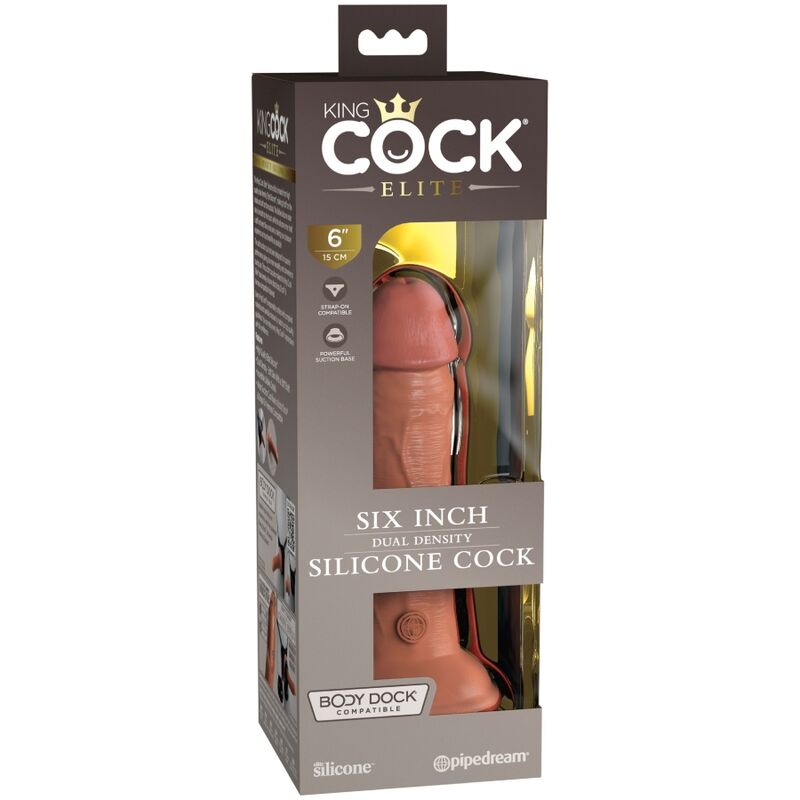 Dildo Realista de Silicone Elite 15.2 cm Caramelo