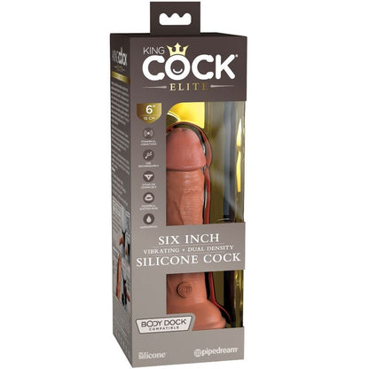 Vibrador Realístico Elite de Silicone 15.2 cm Caramelo