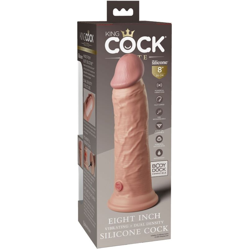 Vibrador Realístico Elite de Silicone 20.3 cm