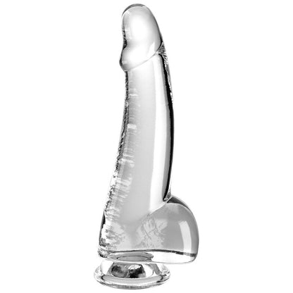 Dildo Clear com Testículos 15.2 cm Transparente