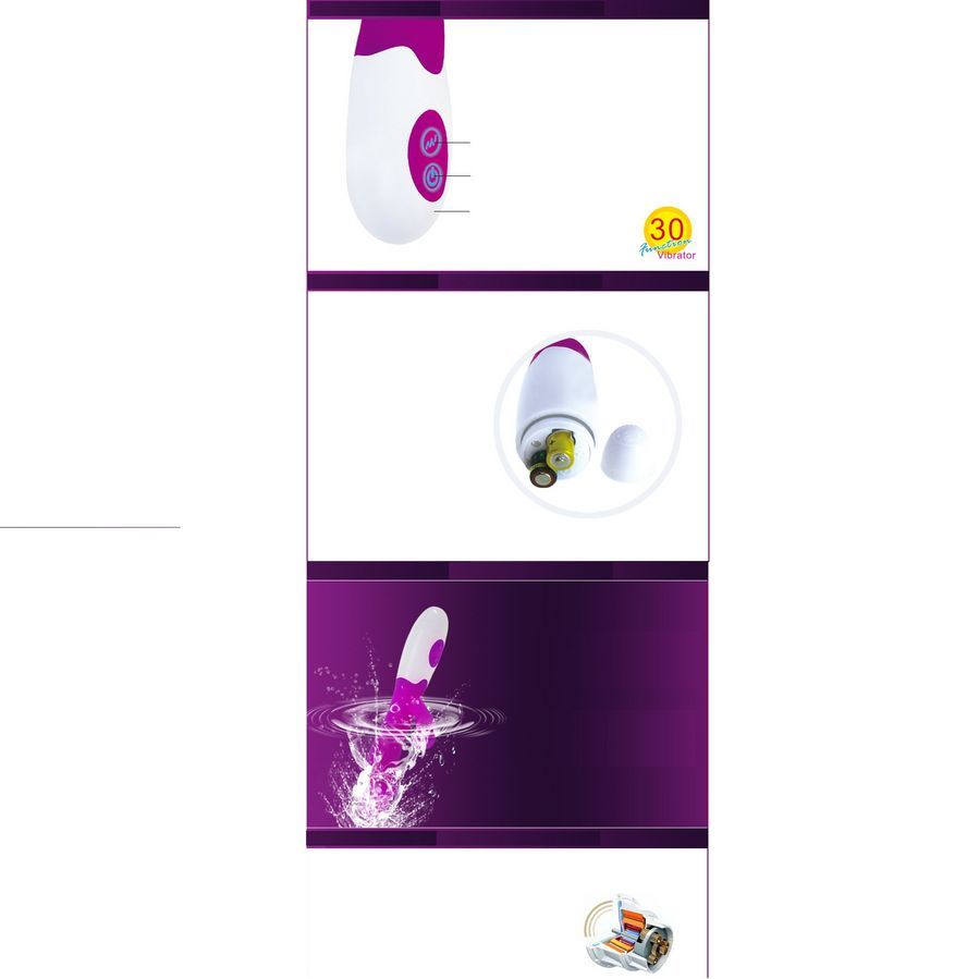 Vista detalhada do Vibrador Pretty Love Snappy Lilás, destacando seu design ergonômico e material suave.