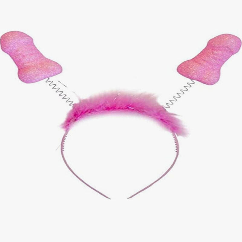 Bandoletes com Apitos Formato Pénis Rosa Glitter - Pack de 6