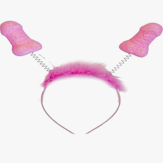 Bandoletes com Apitos Formato Pénis Rosa Glitter - Pack de 6