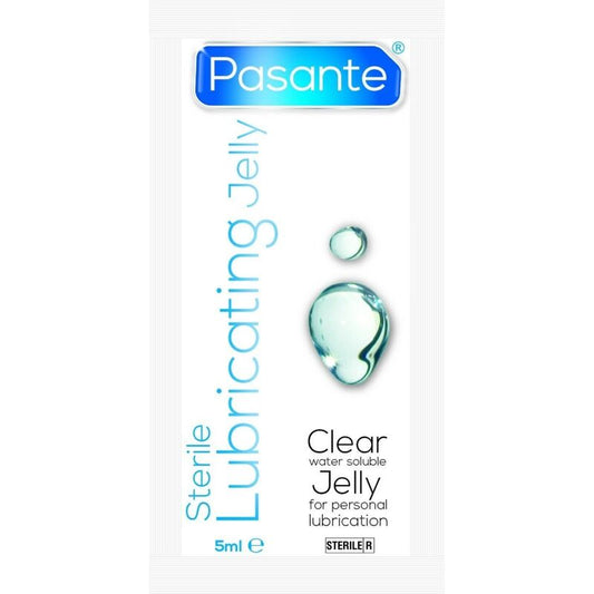 Sachê de Geléia Lubrificante Estéril Monodose PASANTE 5ml para higiene e conforto íntimo.