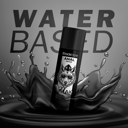 Imagem do Black Hole Lubrificante Anal Relaxante e Dilatador com Hialuron 30ml, mostrando a embalagem do produto.