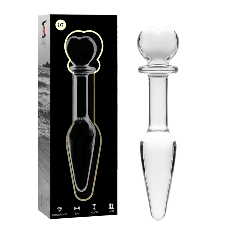 Plug Anal MODELO 7 VIDRO BOROSILICADO TRANSPARENTE 13.5 CM -O- 3 CM
