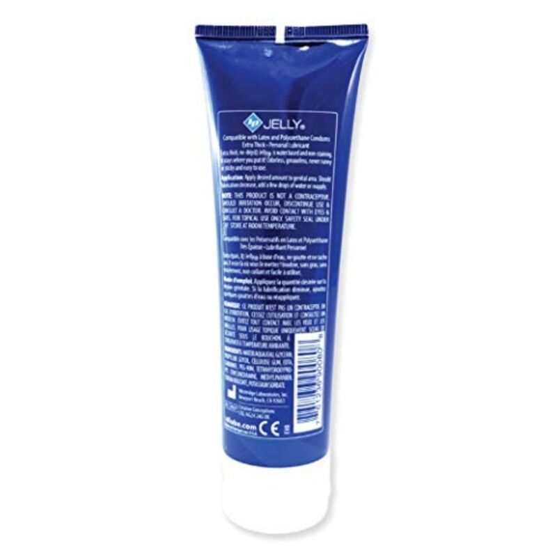 Tubo de lubrificante ID JELLY à base de água com textura espessa, 120ml.