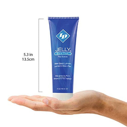 Tubo de lubrificante ID JELLY à base de água com textura espessa, 120ml.