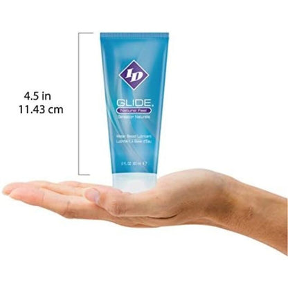 ID GLIDE Lubrificante Base Água Tubo Viagem Ultra Duradouro 60 ML, embalagem do produto.