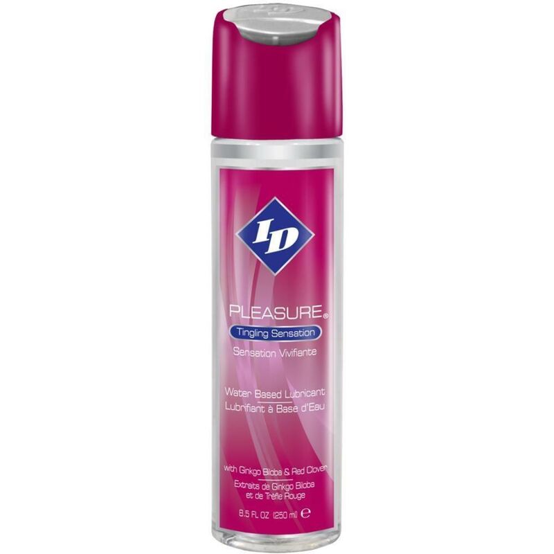 Frasco de ID PLEASURE Lubrificante Base de Água com Sensação de Formigamento 250 ML