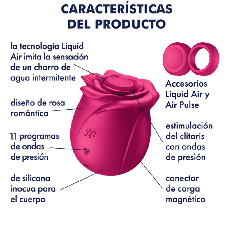 Vibrador Satisfyer Air Pulse Pro 2 Classic Blossom com design floral e tecnologia Liquid Air