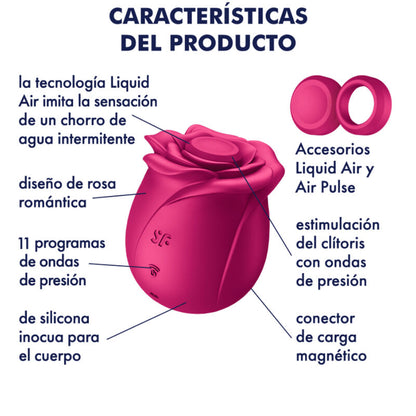 Vibrador Satisfyer Air Pulse Pro 2 Classic Blossom com design floral e tecnologia Liquid Air