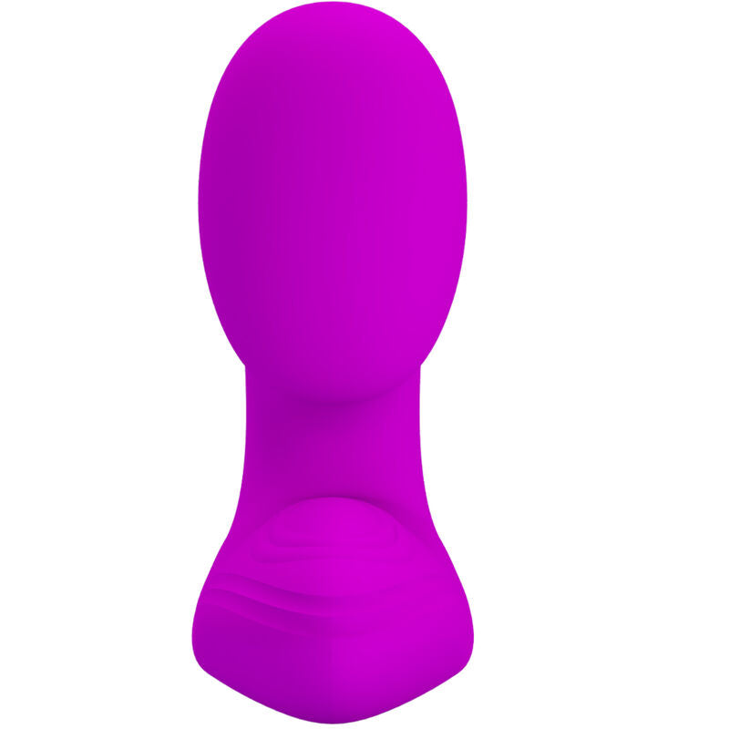 Close-up do PRETTY LOVE Vibrador Melvin Clitoriano e Ponto G com Controle Remoto, destacando seu design curvo e material de silicone.