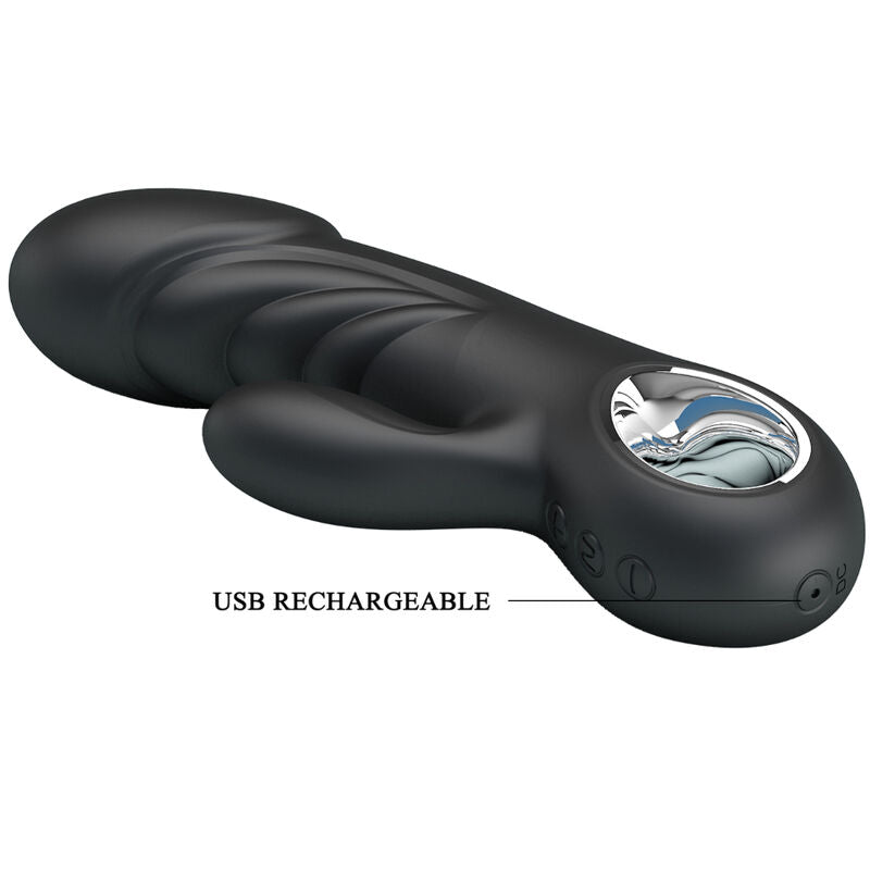 Vibrador PRETTY LOVE Ansel para estimulação Ponto G e Clitóris, cor preta