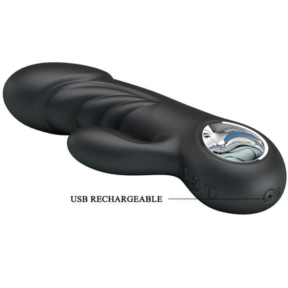 Vibrador PRETTY LOVE Ansel para estimulação Ponto G e Clitóris, cor preta