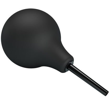 Chuveiro Anal Pera MR PLAY 224ml preto para higiene íntima segura e confortável.