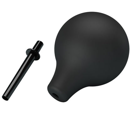 Chuveiro Anal Pera MR PLAY 224ml preto para higiene íntima segura e confortável.