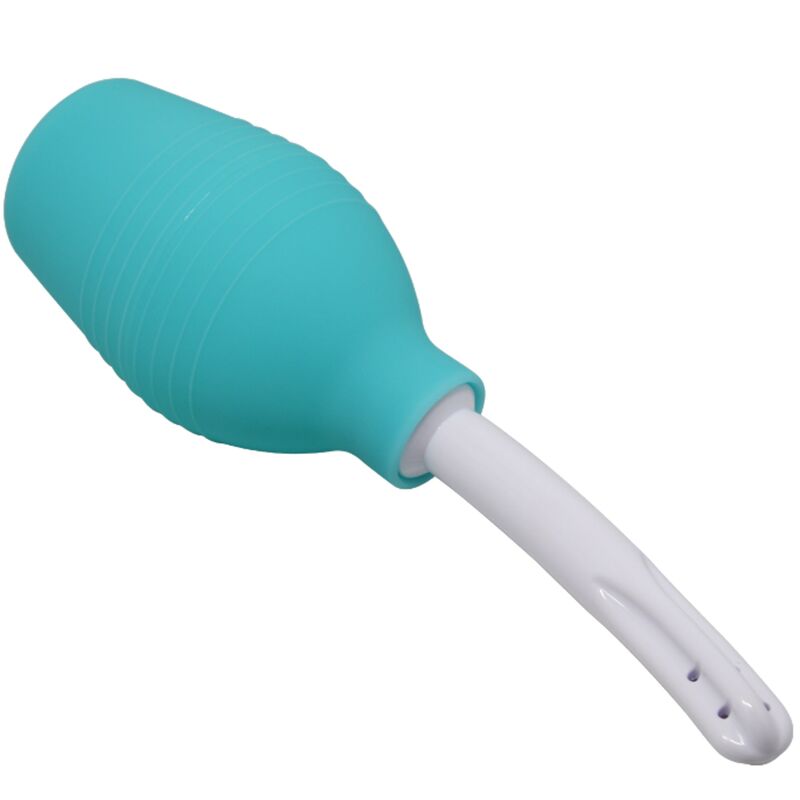 Ducha anal de borracha extra grande MR PLAY azul para higiene íntima